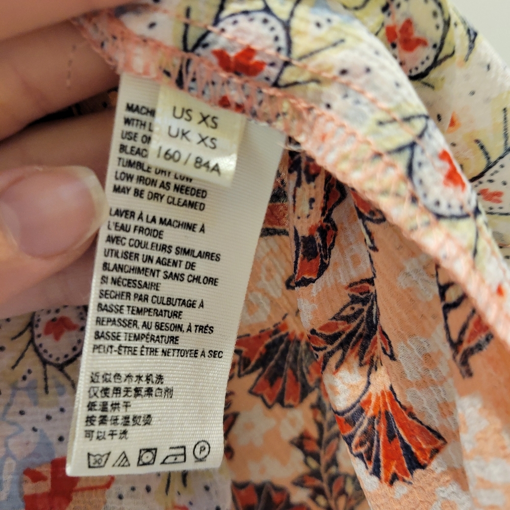 Free People Dani Light Combo Button Down Paisley Floral-Print - Picture 3 of 9